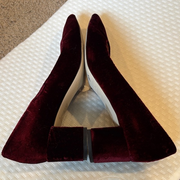 J. Crew Shoes - J. Crew Burgundy Velvet Heels